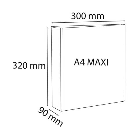 Raccoglitore personalizzabile Exacompta A4 maxi Kreacover® bianco 4 anelli a D 60 mm - 51945E